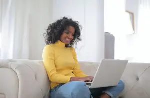 Young Woman Takes Assessment Tests to Explore a Career in Nursing